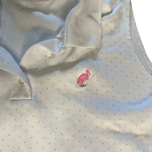 The Beaufort Bonnet Company white polka dot polo tank SIZE 10 - Picture 2 of 4